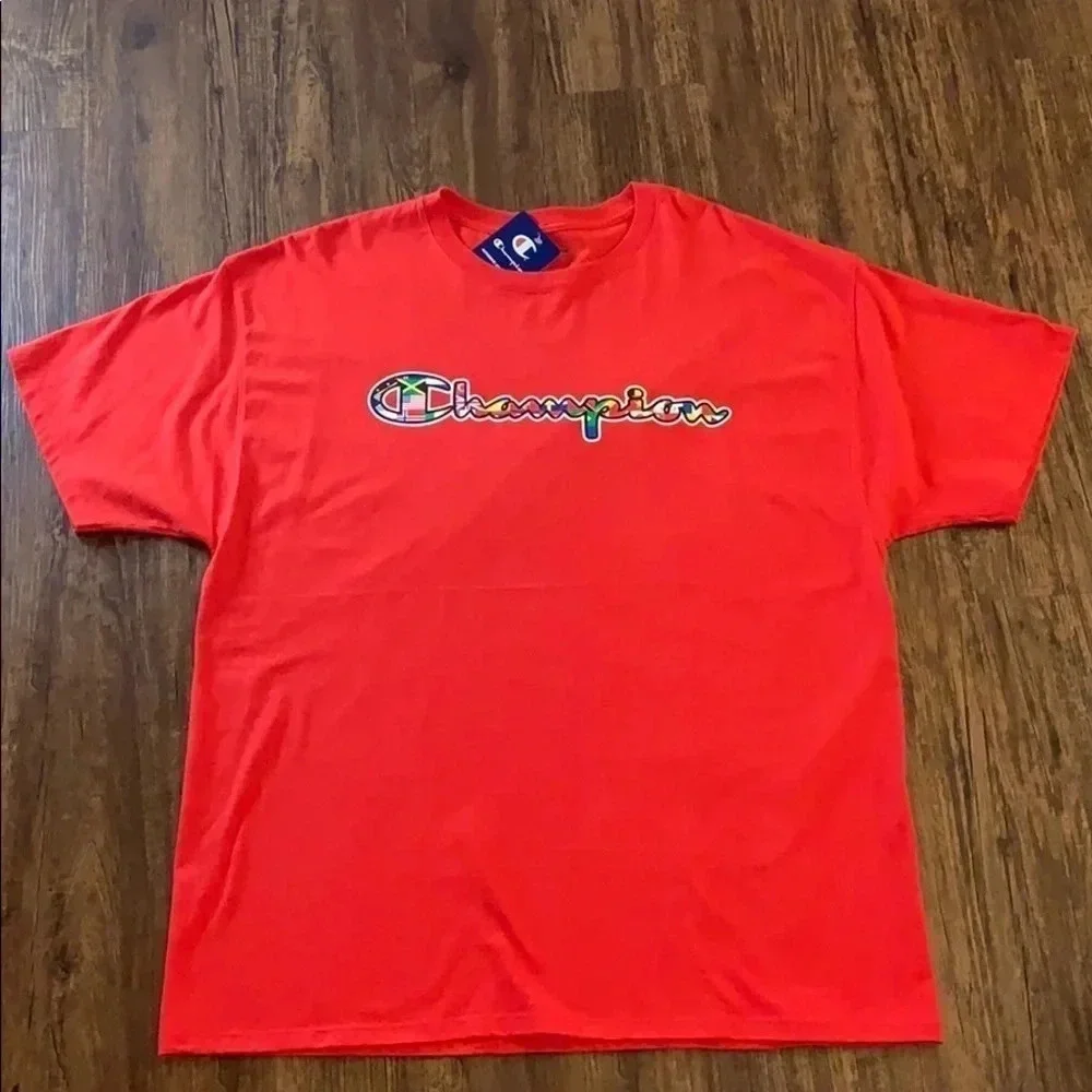 Men’s Champion T- Shir Red Flags of the World XL New - Picture 2 of 10
